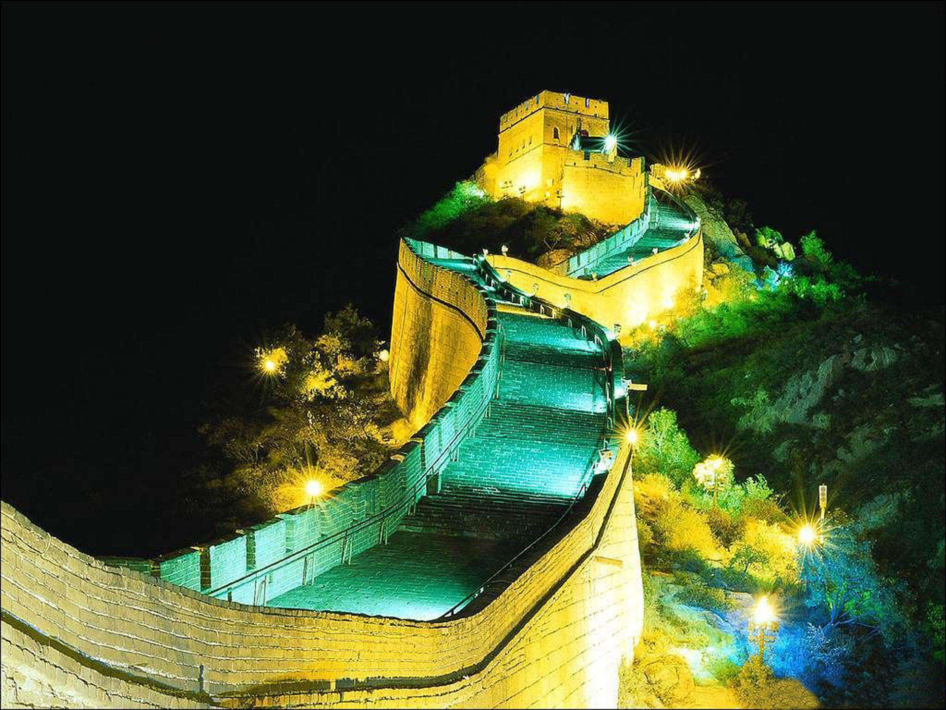 Night View of the Great Wall